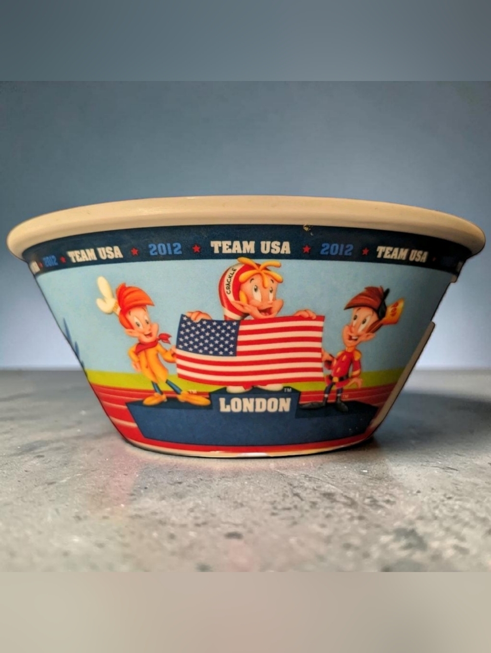 2012 Kelloggs Olympic Team USA Cereal Bowl London Collectable Tony The Tiger